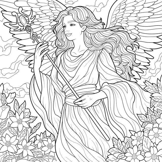 Angel Holding a Staff