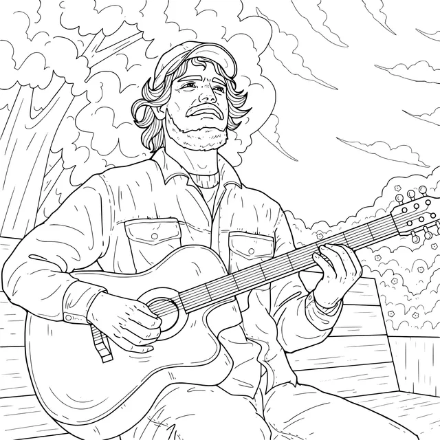 Man Playing the Guitar