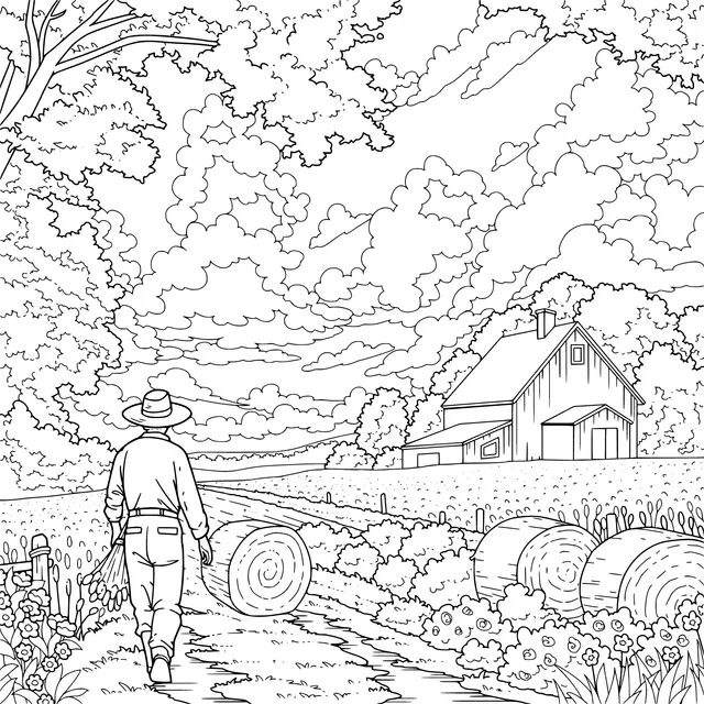 Scenery of Strolling in the Countryside