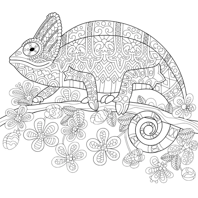 Chameleon Art Pattern