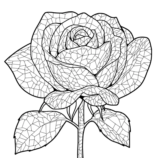 Gorgeous Mosaic Rose