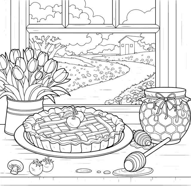 Delicious Dessert by the Window
