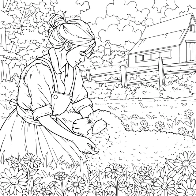 Tender Interaction in a Farm Scene
