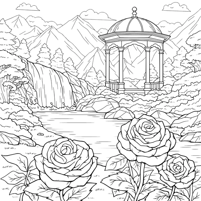 Romantic Garden Scene