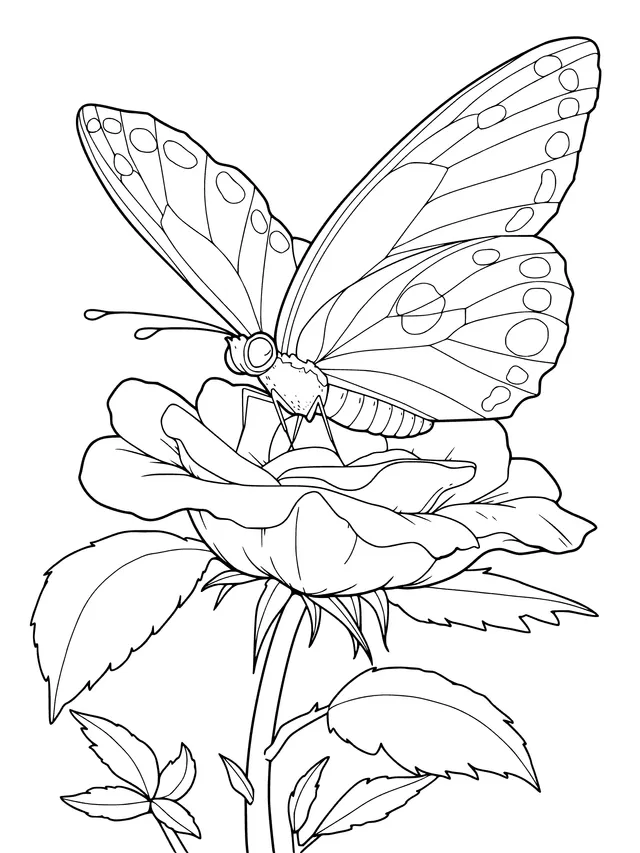 Butterfly and Rose