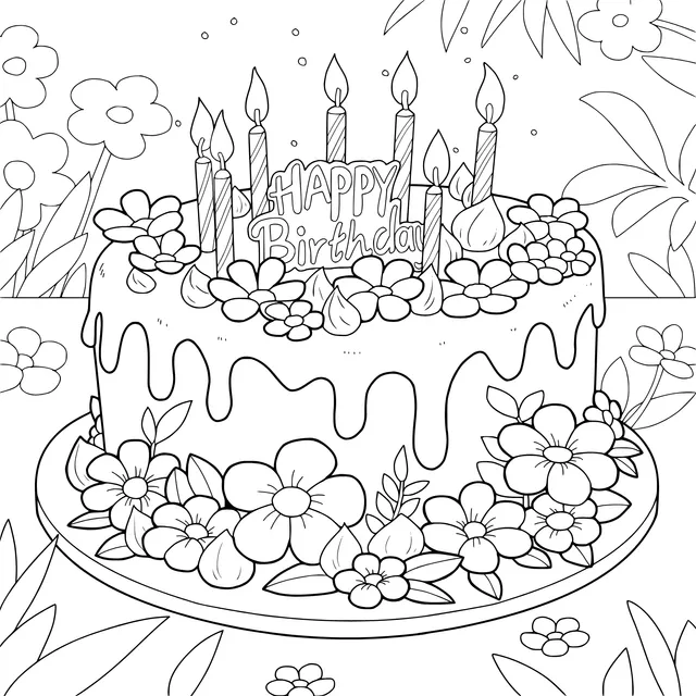 Birthday Cake Illustration
