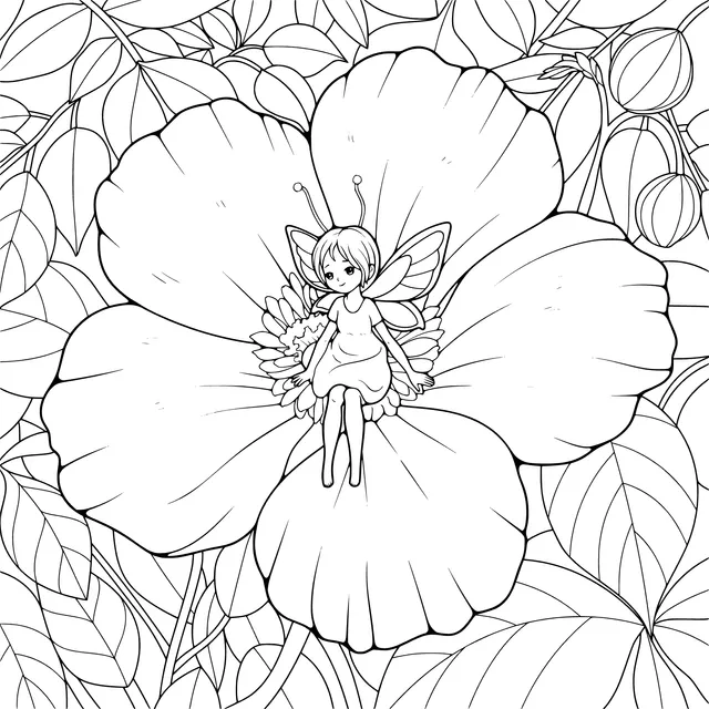 Little Fairy in the Flower