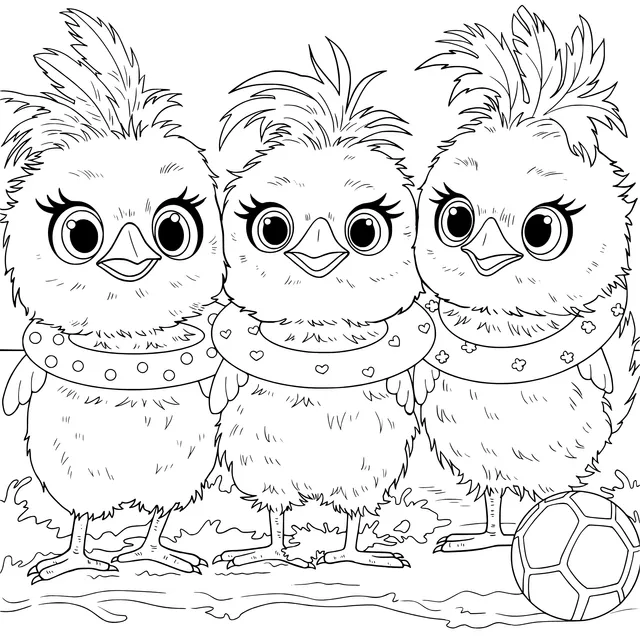 Adorable Chicks on the Beach