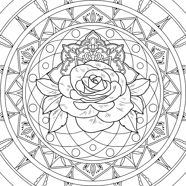 Rose Mandala Pattern