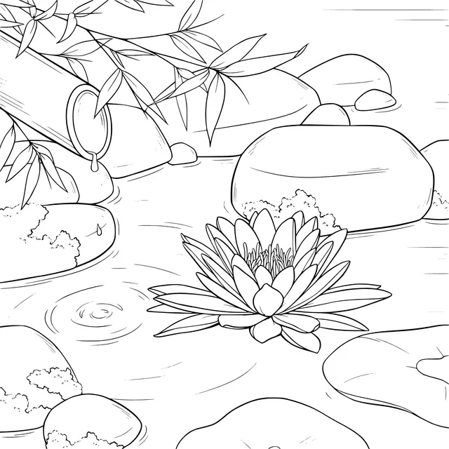 Serene Lotus Pond Scene