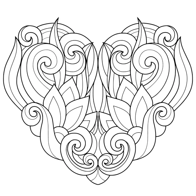 Heart - shaped Floral Pattern