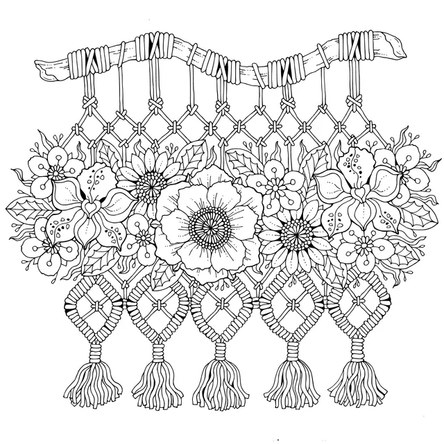 Floral Macrame Wall Hanging