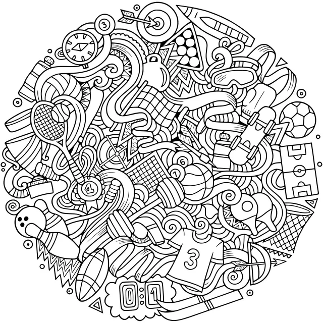 Colorful Sports Elements