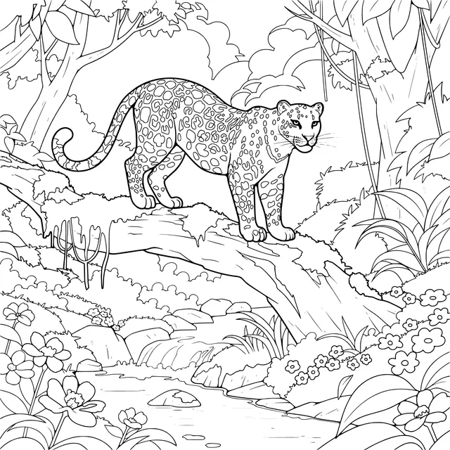 Leopard in the Jungle