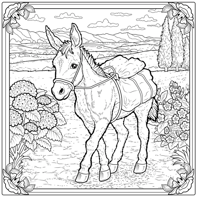 Donkey Carrying Goods