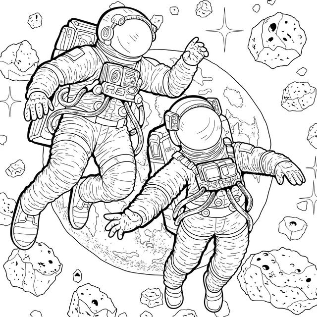 Astronauts on a Spacewalk