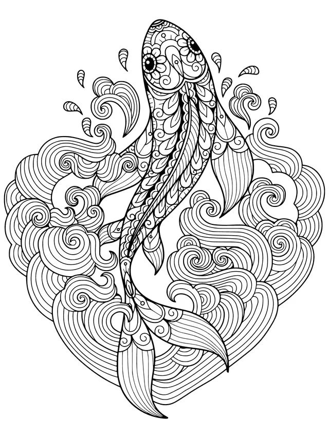 Vivid Koi Fish