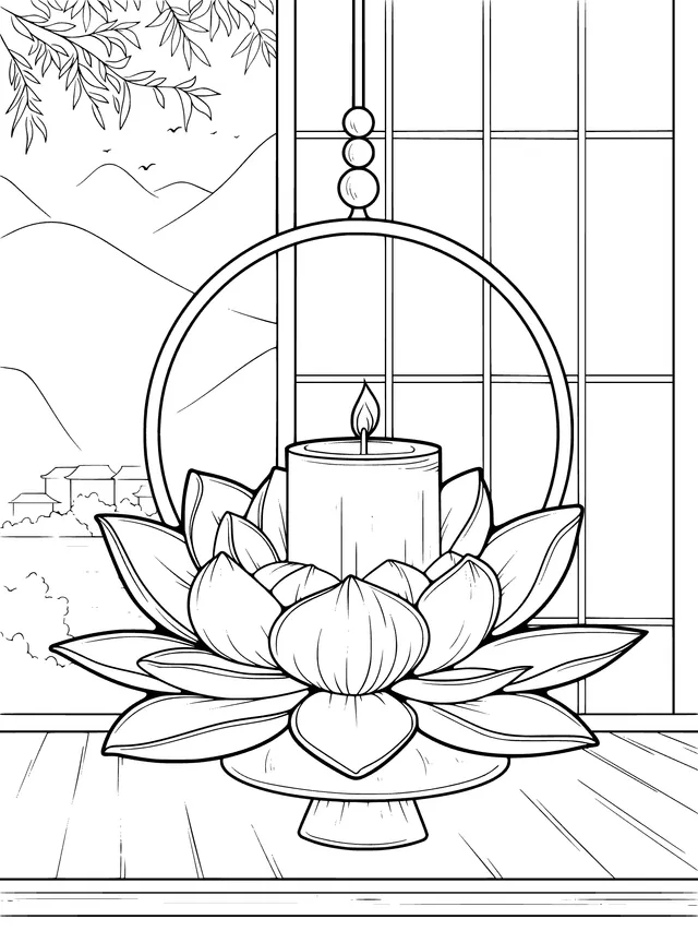 Serene Lotus - Candle Scene