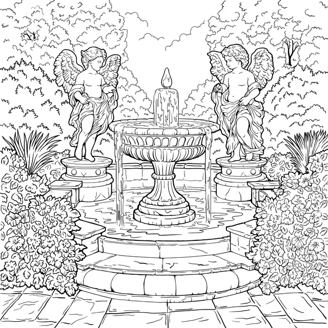 Romantic Garden Fountain