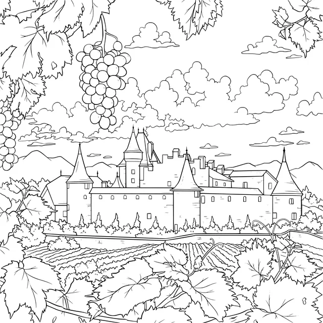 Castle in a Grape Vineyard