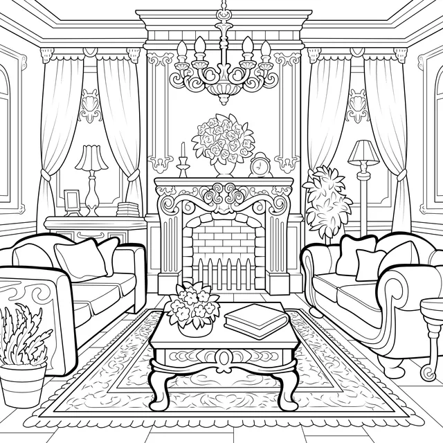 Cozy and Elegant Living - room Scene