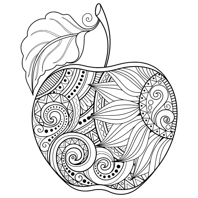 Artistic Apple Pattern