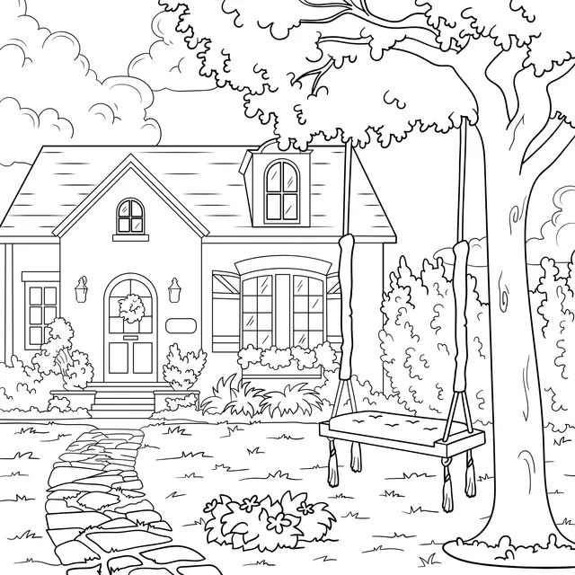 Cozy Courtyard Scene