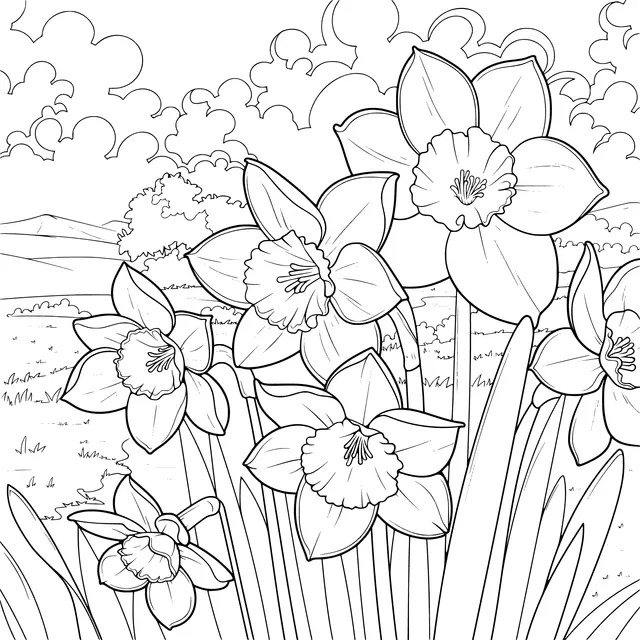 Spring Narcissus Scenery