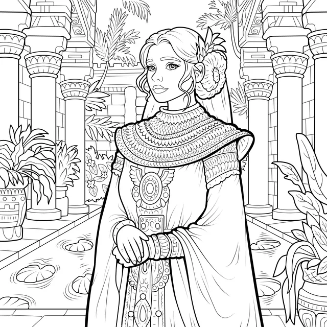 Woman in Ancient Egyptian Attire