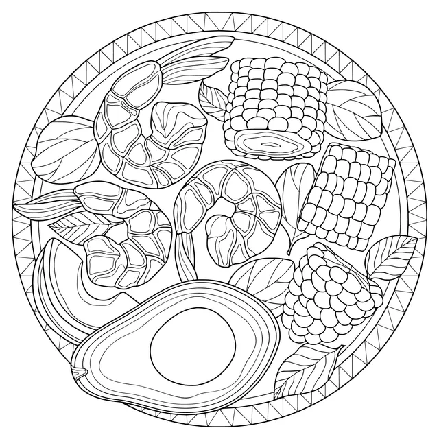Delicious Seafood and Vegetable - Fruit Platter