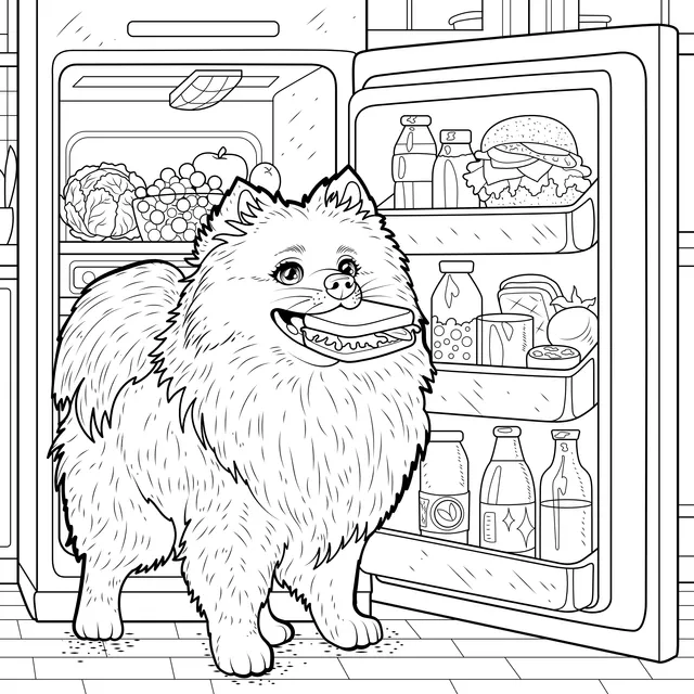 Dog Stealing a Sandwich