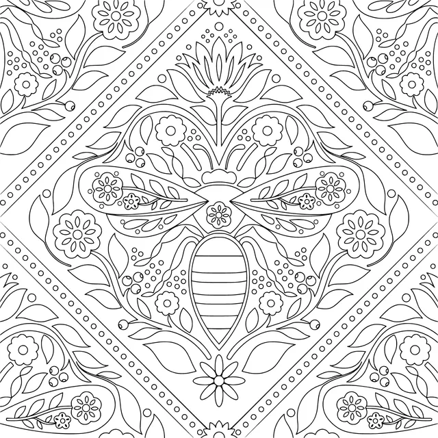 Exquisite Insect and Flower Pattern