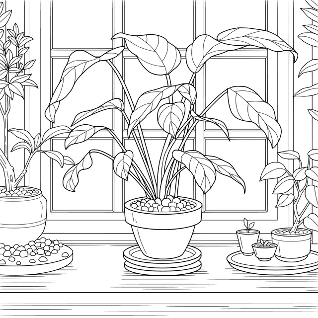 Green Plants by the Window