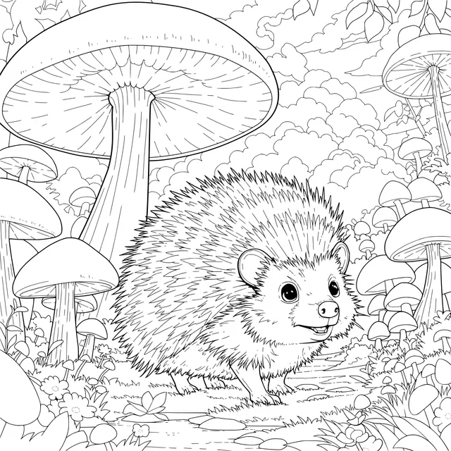 A Hedgehog's Fantastic Mushroom World