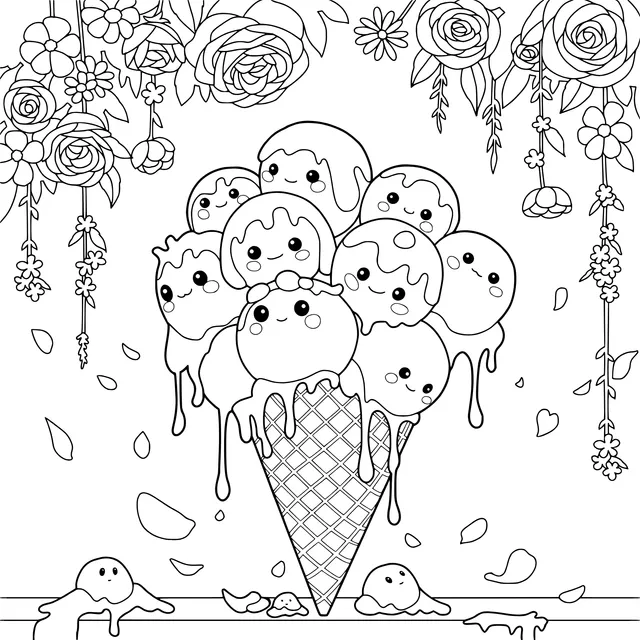 Adorable Ice - Cream Illustration