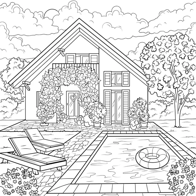 Cozy Courtyard Scenery