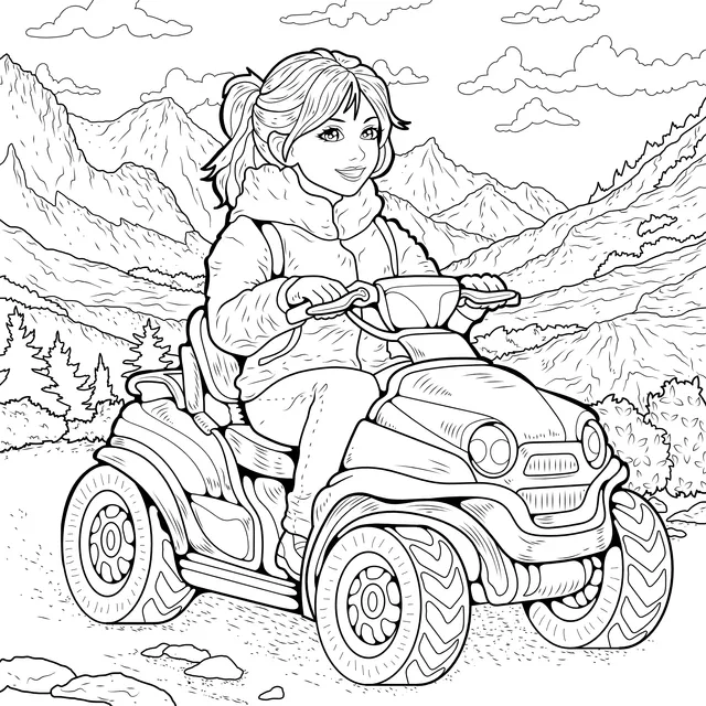 Girl Driving a Quad - bike