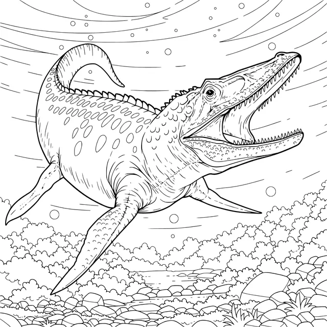 Mosasaurus in the Water