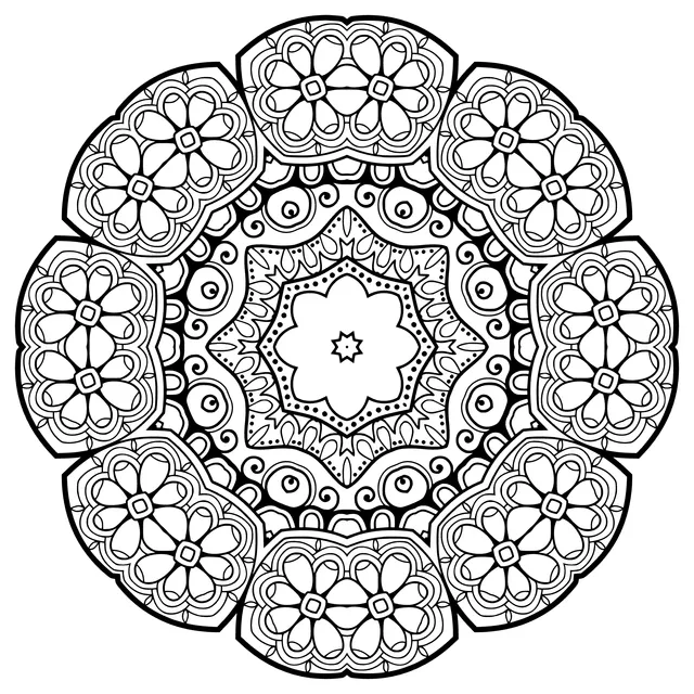 Exquisite Floral Mandala Pattern
