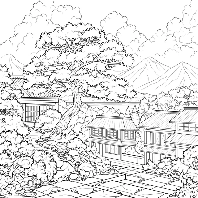 Japanese Garden Scene