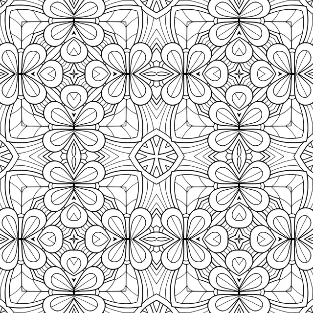 Exquisite Geometric Floral Pattern