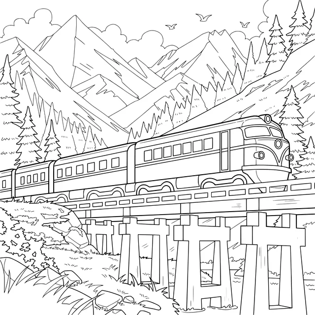 Mountain - Train Scenery