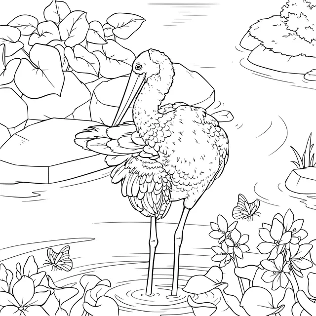 Flamingo by the Water