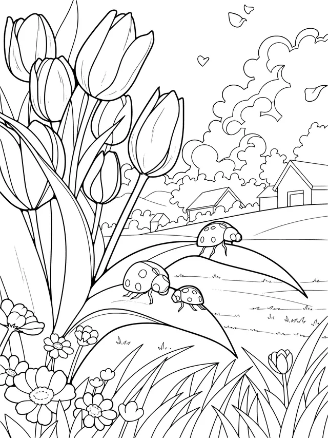 Springtime Rural Scene