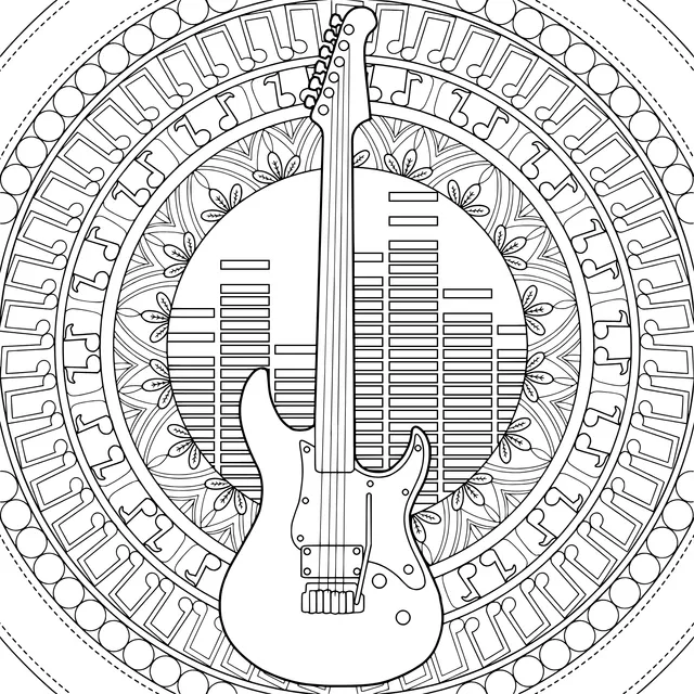 Guitar and Music Elements Pattern