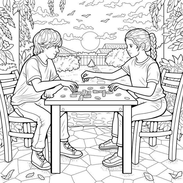 Teenagers Playing a Game Outdoors