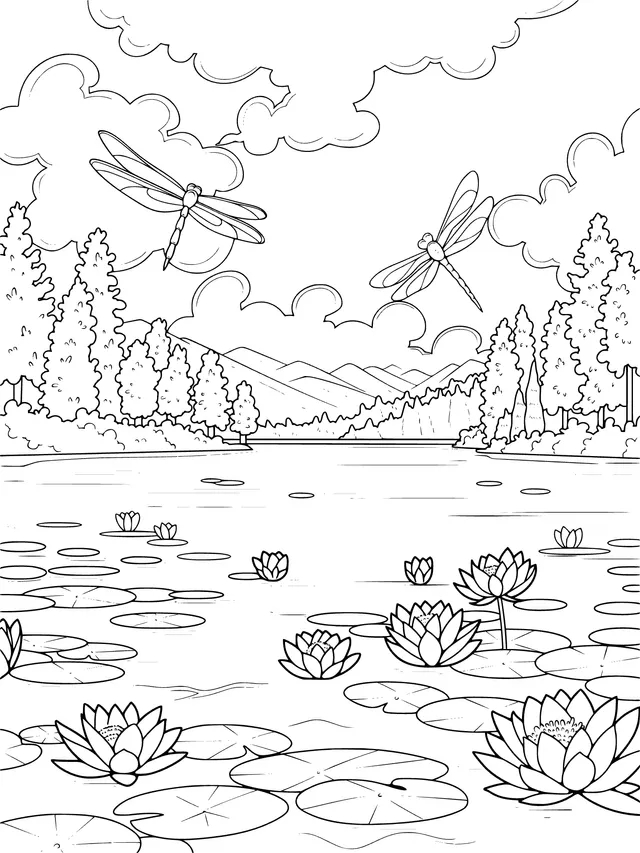 Summer Lakeside Scenery