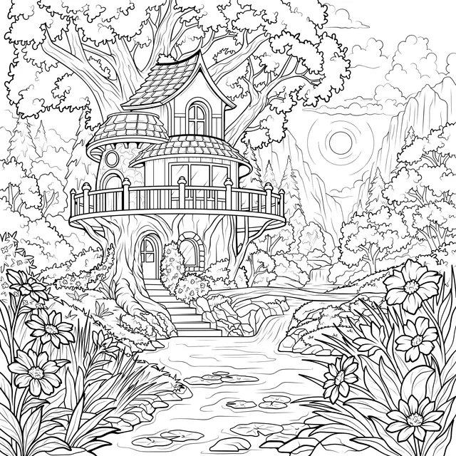 Dreamy Tree - house Landscape