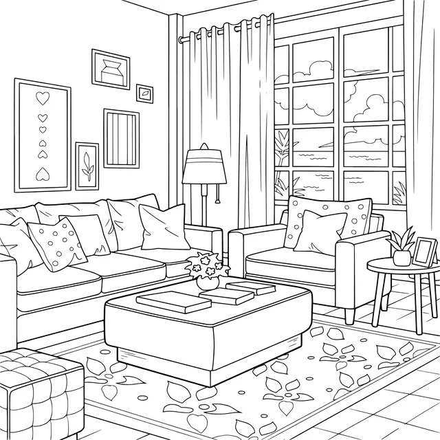 Cozy Seaview Living Room