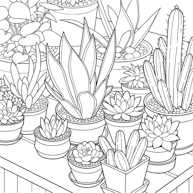 Colorful Potted Plant World